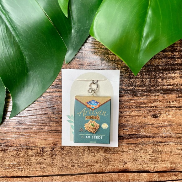 Flax Seed Nut Thins Keychain | Handmade | Mini Brands | Unique | Unisex - Picture 14 of 14